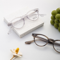 Lunettes de vue vintage classiques rondes avec logo personnalisé Lunettes à monture en acétate Monture de lunettes en acétate de haute qualité