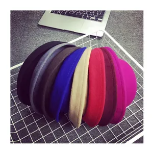 Wholesale oem odm multi color plain ladies fedora hats women bowler hat