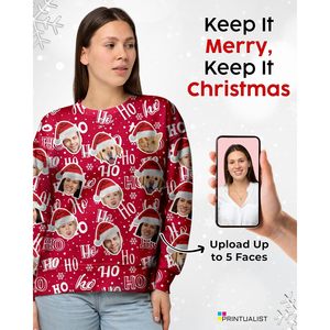 Suéter Navideño Feo Personalizado para Mujer y Hombre, Sudadera Unisex con Estampado Navideño, Divertida para Fiestas, Informal, de Invierno, Tejida, de Manga Larga - Product Image 5