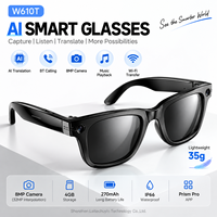 Nouvelles Lunettes Intelligentes W610T 2026 avec Caméra IA, Enregistrement Photo/Vidéo 8MP, Traduction IA, Appels WiFi/BT, Conception Légère IP66