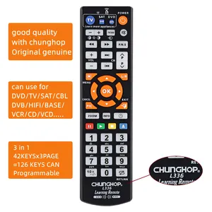 Phổ CHUNGHOP l336 điều khiển từ xa với IR chức năng học tập sao chép TV DVD sat STB DVB Hi-Fi TV Box VCR Máy nghe nhạc lập trình