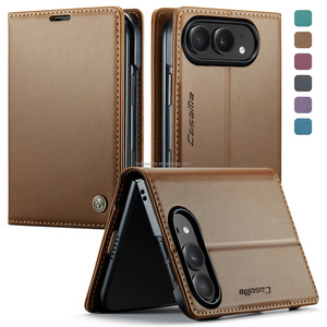 Étui portefeuille en cuir PU CaseMe pour iPhone Duo, coque de protection antichoc avec fentes pour cartes et béquille, OEM ODM - Product Image 1