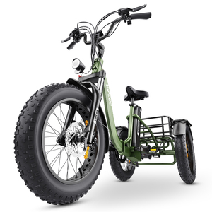 Tricycle électrique VIPCOO ET1 pour adultes, vélo cargo à 3 roues, pneus larges, tricycle électrique motorisé, E-Trike pour le transport - Product Image 1