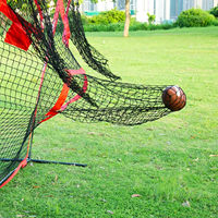 Filet d'entraînement pliable portable pour le football avec 4 poches cibles 6x6 pieds pour l'entraînement au baseball et au golf