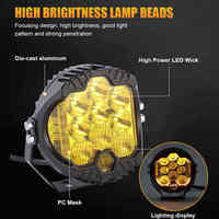 Nueva Luz de Trabajo LED de Alta Calidad de 3.5 Pulgadas y 3 Lados con Flash DRL para Vehículos Todoterreno, 12V, Aluminio, para Parachoques Delantero, Colores Blanco y Ámbar, IP67
