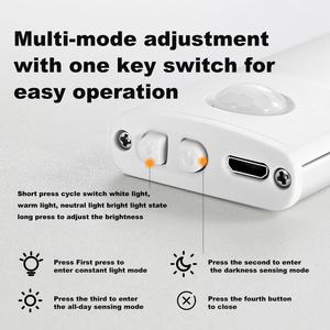 Veilleuse à détecteur de mouvement pour chambre, escalier, armoire, meuble, placard, lumière LED 3W à intensité variable - Product Image 6