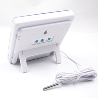 Termometer Higrometer Digital CH-928 untuk Ruangan Rumah Tangga, Jam Digital, Termometer Higrometer Luar Ruangan dengan Sensor Suhu Panjang