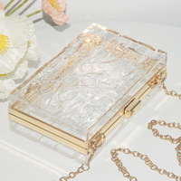 Sac à main transparent imperméable personnalisé pour maquillage, sac à main en cristal