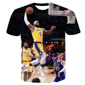 Spedizione Gratuita Little Emperor James <span class=keywords><strong>L</strong></span>-akers No. T-Shirt da Campionato con Stampa 3D Integrale, in Maglia da 180 Grammi, Casual a Maniche Corte - Product Image 5