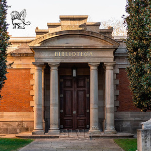 BLVE lusso decorativo intagliato a mano Beige <span class=keywords><strong>pietra</strong></span> naturale Vintage donne colonne marmo ingresso arco porta telaio - Product Image 3