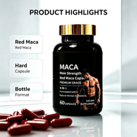 Complément de Soutien à la Force Masculine Prix Usine en Gros 1,79 USD Capsules de Maca Rouge 60 Gélules Approvisionnement Direct en Vrac