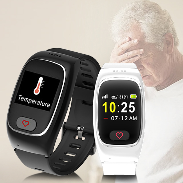 2025 New Style 4G SOS Calling IP67 GPS Monitoring Real-time Positioning Dual SIM Heart Rate Tracker for Elderly Patients