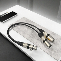 Kabel ekstensi Splitter Y Plug pria, Jack Female 3-Pin ke Dual Male Plug untuk Amplifier Speaker Headphone Mixer resolusi 1080p