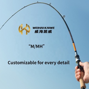 ODM venta al por mayor <span class=keywords><strong>Spinning</strong></span> Baitcasting M/MH duro 2 secciones de fibra de carbono Tubular dos puntas de <span class=keywords><strong>gama</strong></span> <span class=keywords><strong>alta</strong></span> señuelo de lubina caña de pescar - Product Image 5