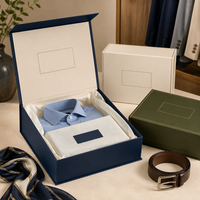 Boîte de présentation magnétique en papier kraft coloré avec insert pour couverture, bavoir et vêtements de bébé – Idéal pour cadeaux de naissance