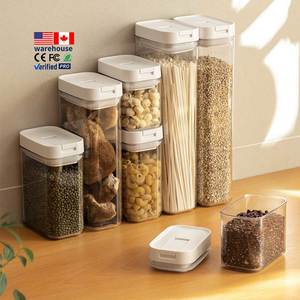 Hot Bán Bpa Miễn Phí Nhà Bếp Kín Thực Phẩm Lưu Trữ <span class=keywords><strong>Container</strong></span> Cấp Thực Phẩm Nhựa Hạt Gia Vị Ngũ Cốc Tổ Chức Lưu Trữ Hộp Jar - Product Image 1