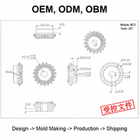 Engrenage conique en plastique personnalisé OEM ODM en POM Nylon moulé par injection pour boîte de vitesses de servomoteur de robot