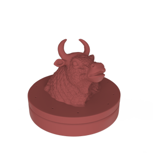 Brûleur d'encens en céramique fabriqué à la main personnalisé porcelaine taureau buste figure zodiaque astrologie porte-cône pour <span class=keywords><strong>Horoscope</strong></span> décor - Product Image 2