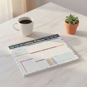 Cuaderno Espiral de Diario de Alimentos Sin Fecha 2026 B5, Planificador Semanal Motivacional Sin Fecha - Product Image 4