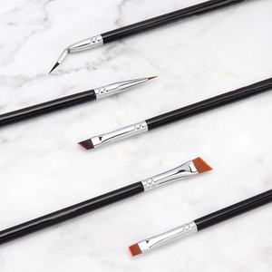 Ensemble de 5 pinceaux de maquillage professionnels de haute qualité pour sourcils, <span class=keywords><strong>henné</strong></span> pour sourcils, teinture des sourcils, marque privée - Product Image 3
