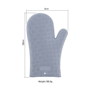 Gants <span class=keywords><strong>de</strong></span> <span class=keywords><strong>cuisine</strong></span> en silicone <span class=keywords><strong>de</strong></span> qualité alimentaire sans BPA, antidérapants, à motif texturé, résistants à la chaleur, pour la cuisson au four - Product Image 2