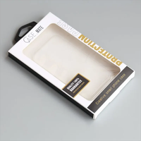 Boîte en carton rigide recyclable personnalisée pour étui de téléphone portable 16/15 avec doublure en éponge, trou de suspension et fenêtre de présentation
