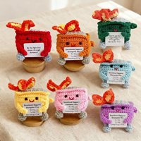 Crochet fait main pour le soutien émotionnel Poupée à benne basculante Brodé Personnalisé Tricot PP Coton Doux Animaux Mignon Peluche Soulagement du Stress