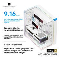 Thermalright A70 VISION Ordinateur de bureau blanc avec châssis à écran panoramique à trois côtés Vue sur la mer