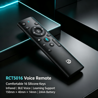 Control Remoto para Reproductor de Video JCXK RCT5016, 16 Teclas, IR, BLE, Aprendizaje por Voz, con Teclado de Silicona, 2 Pilas AAA, Fabricante OEM ODM