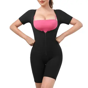 Womens Sauna Suit for Weight Loss Full Body Shapewear Bodysuit Sweat Neoprene Slimming Workout Shaper with Sleeves