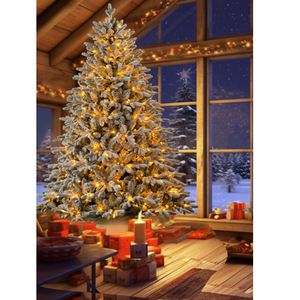 <span class=keywords><strong>Albero</strong></span> <span class=keywords><strong>di</strong></span> <span class=keywords><strong>Natale</strong></span> Artificiale Pieghevole <span class=keywords><strong>di</strong></span> Alta Qualità con Luci <span class=keywords><strong>LED</strong></span> e Decorazioni, Disponibile <span class=keywords><strong>in</strong></span> 6ft, 7ft, 9ft, 12ft - Product Image 1