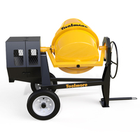 Bétonnière électrique monophasée robuste et remorquable de 350L, 400L, 500L, 600L pour entrepreneurs et constructeurs