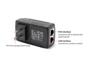 RJ45 2 Ports 24V 1A 24W Plastic Retardant Camera System Ethernet <b>Switch</b> POE Injector Supply Output <b>Adapter</b> - Product Image 4