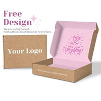 Logo personnalisé rose ondulé boîtes d'expédition en carton impression UV gaufrage avantage pour les petites entreprises emballage cadeau