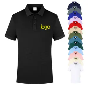 Camisa polo 100% poliéster com logotipo bordado, camisa polo de golfe lisa personalizada, camisa polo de sublimação
