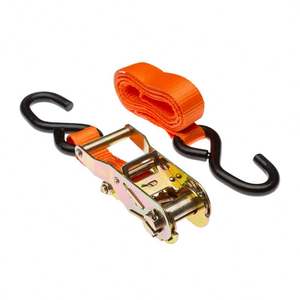 Sangles d'arrimage à cliquet pour benne de camion en polyester orange de 1 pouce avec une résistance à la rupture de 800 kg, longueur de 4 m - Product Image 3