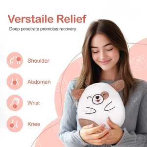 Microwavable Cute Puppy Warm Therapy Bebé <span class=keywords><strong>Ansiedad</strong></span> Alivio de cólicos Juguete de peluche Animal de peluche con granos naturales - Product Image 4