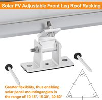 2 pièces à installation rapide 0-60 °   Support de montage réglable pour panneau solaire, kit de support en aluminium pour module photovoltaïque
