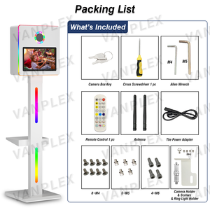 Cabina <span class=keywords><strong>de</strong></span> Fotos Selfie DSLR <span class=keywords><strong>de</strong></span> 15.6 Pulgadas | Pantalla Táctil Interactiva + <span class=keywords><strong>Cuerpo</strong></span> Metálico <span class=keywords><strong>de</strong></span> Avión | Logotipo Gratuito + Envío Global Seguro - Product Image 4