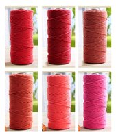 Usine vente chaude 3-5mm 100m torsadé 100% coton corde macramé cordon bricolage Crochet fils à tricoter