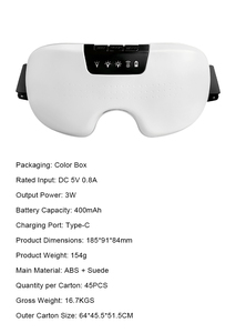เครื่องนวดตาแบบ Ergonomic Ultra Light พร้อมระบบสั่นสะเทือนหลายระดับ เครื่องสปาตาปรับอุณหภูมิได้ 3 ระดับ สำหรับการนอนหลับ - Product Image 5