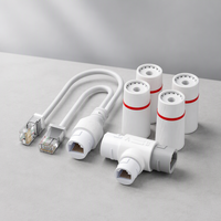 Répartiteur de câble réseau PoE étanche IP66 10/100 Mbps, entrée 44-57 V, double port pour caméras de surveillance CCTV