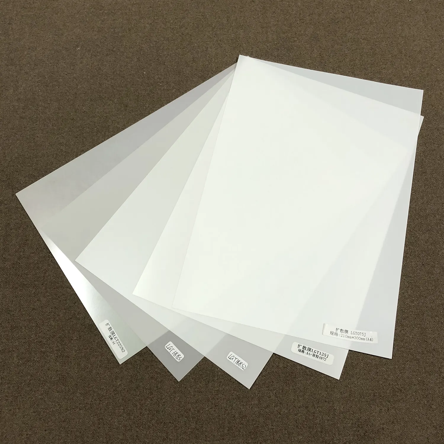 Pelicula difusora PET LGT075T2 Diffuser Film For backlight of Computer TV and other electronic products