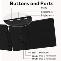 Monitor Portátil de 14 Pulgadas FHD IPS, Pantalla Dual para Laptop, USB C, HDMI, Pantalla Externa, Extensión de Monitor de Computadora, Plug and Play