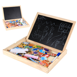 Nuevos juguetes Montessori de madera para niños, aprendizaje educativo magnético de tablero de dibujo, juego de rompecabezas de madera para niños - Product Image 5
