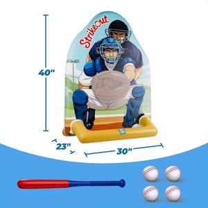 PVC Inflatable Baseball Toss Game Pool Toy Outdoor Yard Water Bat Target Sports Activity Cool Summer Beach Family Party <b>Gift</b> - Product Image 2