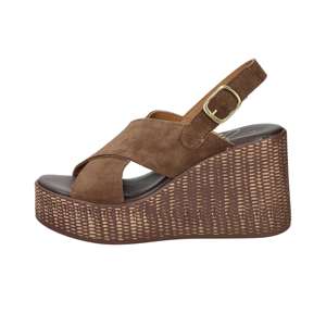 Sandalias de Plataforma con Cuña para Mujer, Color Marrón, Talla 37, Tacón de 8.5 cm - Product Image 1