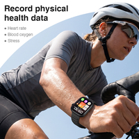 Montre connectée AOC T7 Fitness 1,83" TFT BT5.3 avec appels Bluetooth, moniteur de fréquence cardiaque, d'oxygène sanguin et de sommeil, multisports, cadran personnalisable