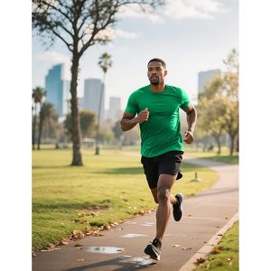 Camiseta Deportiva de Secado Rápido Personalizada para Hombre, Manga Corta, Cuello Redondo, Rendimiento, Gimnasio, Deportes, Corte Regular, 100% Poliéster - Product Image 3