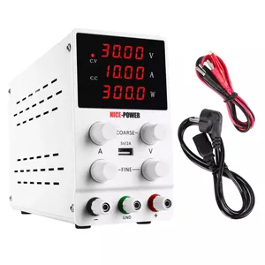 30V 10A Adjustable Switching Regulated DC Bench Linear DC Power Supply Variable with 4-Digits Displaying and 5V/2A USB Output